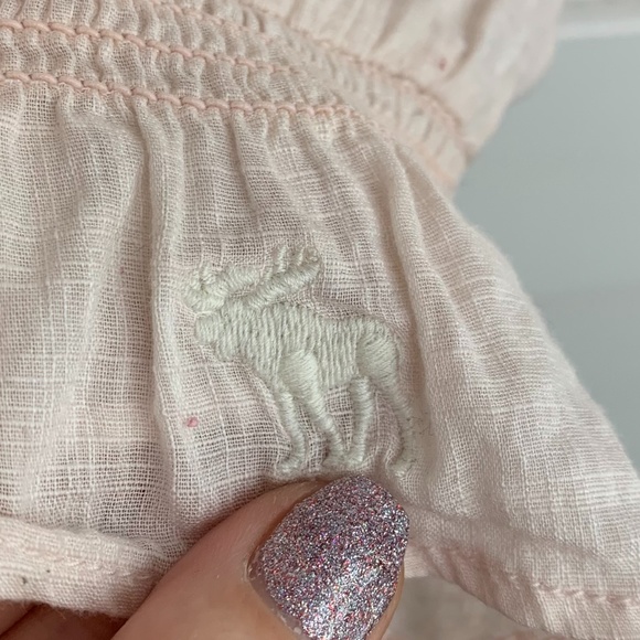 Abercrombie & Fitch Light Pink Short Sleeve Blouse - Picture 6 of 8
